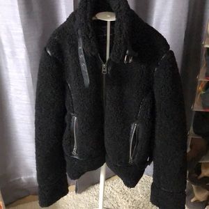 Black fluffy jacket